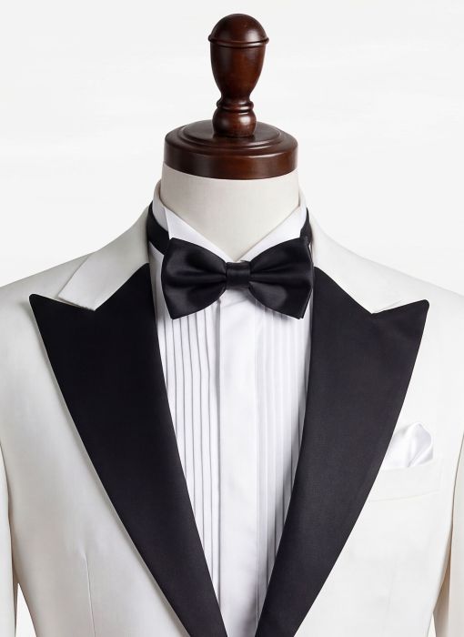 BỘ TUXEDO MÀU TRẮNG VE NHỌN 1 CÚC 