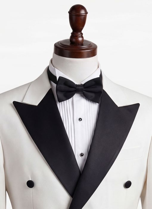 BỘ TUXEDO MÀU TRẰNG VE NHỌN 6 CÚC