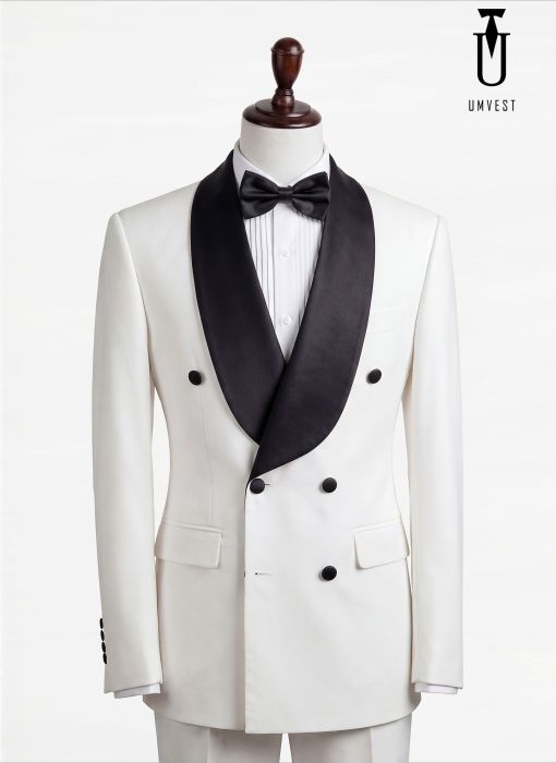 BỘ TUXEDO MÀU TRẮNG VE SAM 6 CÚC