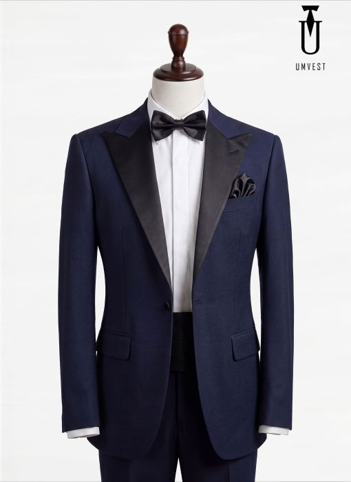 BỘ TUXEDO MÀU XANH VE NHỌN 