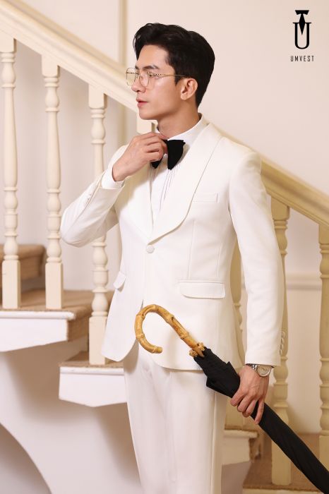 BỘ TUXEDO TRẮNG VE SAM
