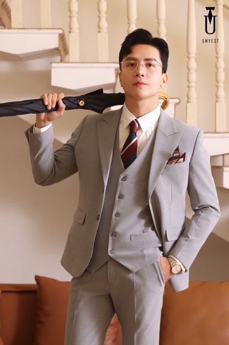 BỘ VEST MÀU GHI SÁNG