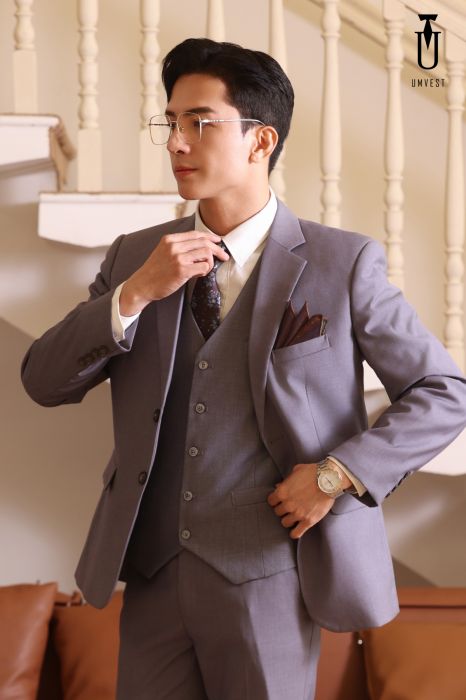 BỘ VEST MÀU GHI TỐI