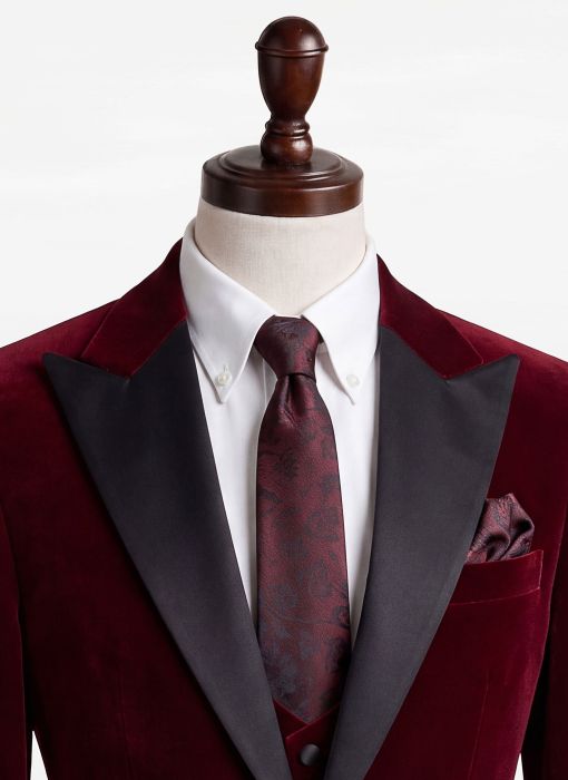 BỘ VEST NAM ĐỎ NHUNG 