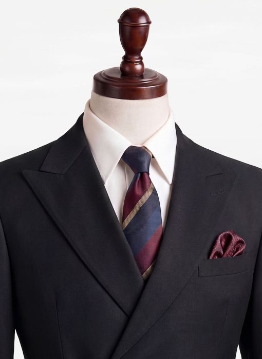 BỘ VEST NAM MÀU ĐEN CÚC CÀI CHÉO 02 