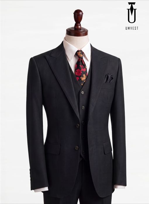 BỘ VEST NAM MÀU ĐEN GHILE 02 