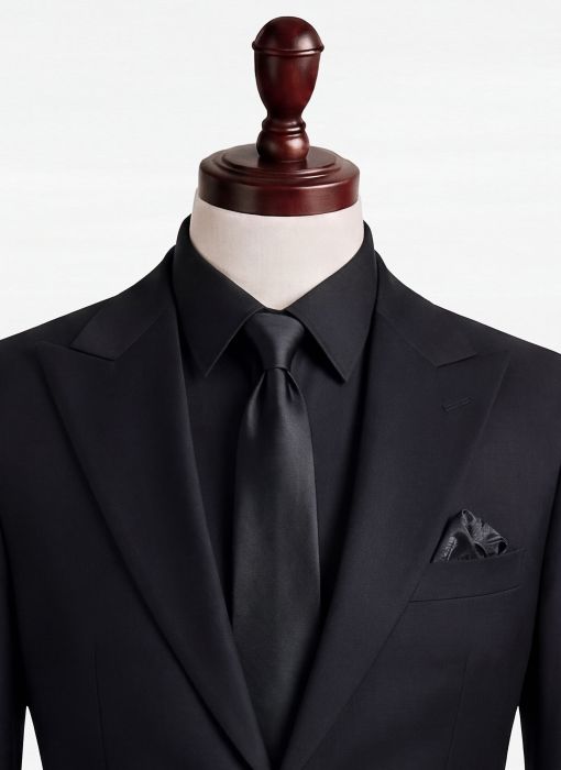 BỘ VEST NAM MÀU ĐEN SƠ MI ĐEN 04 