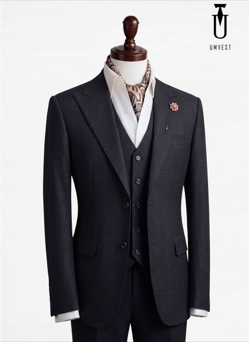 BỘ VEST NAM MÀU ĐEN XƯỚC 95 