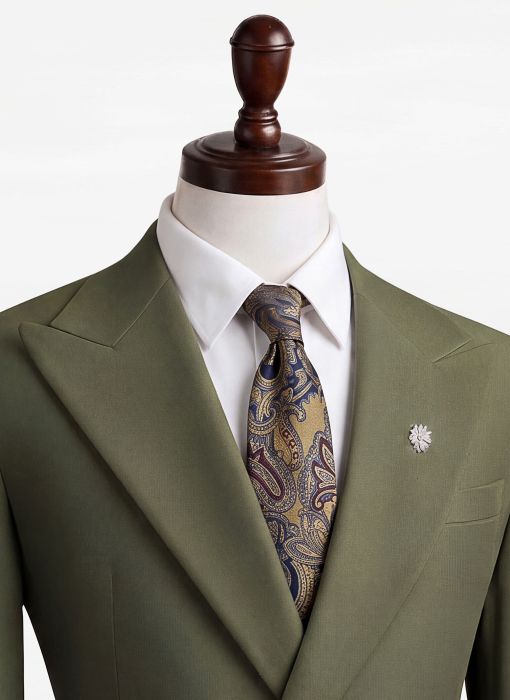 BỘ VEST NAM MÀU RÊU KHÓA 