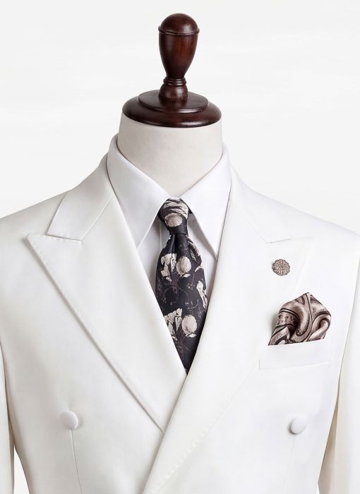 BỘ VEST NAM MÀU TRẮNG 6 CÚC 