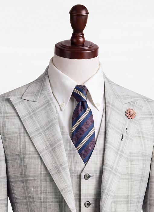 BỘ VEST NAM MÀU TRẮNG ĐEN CARO