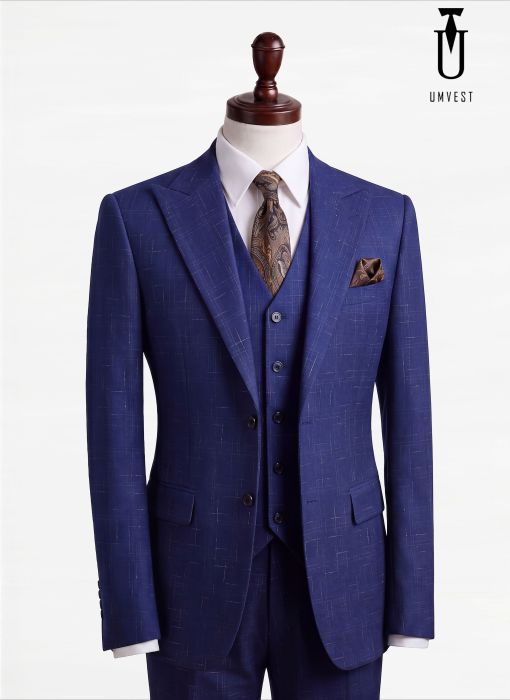 BỘ VEST NAM MÀU XANH 96 GHILE 