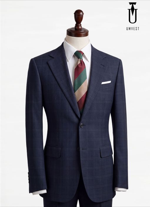 BỘ VEST NAM MÀU XANH CARO 