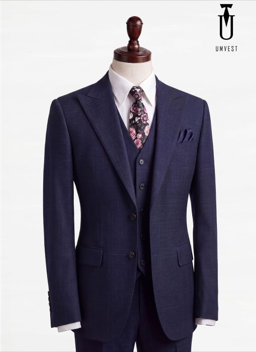 BỘ VEST NAM MÀU XANH ĐEN PHẨY 93 