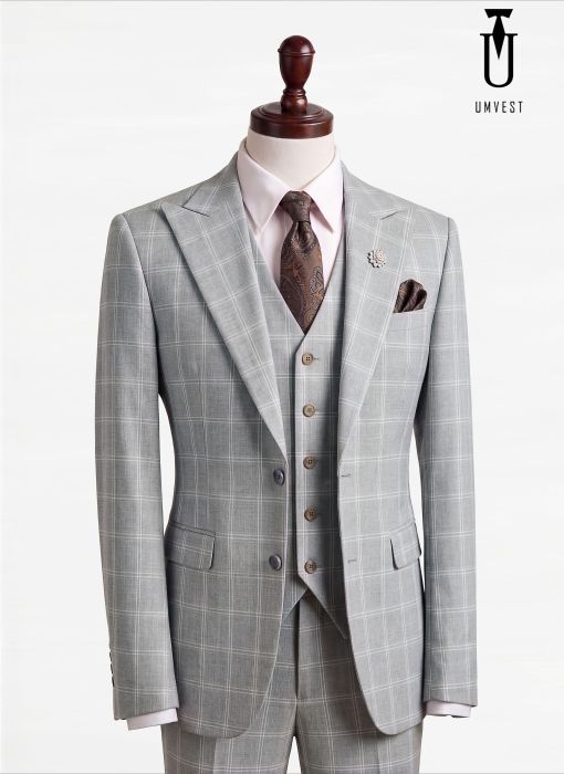 BỘ VEST NAM MÀU XANH LÁ CARO 