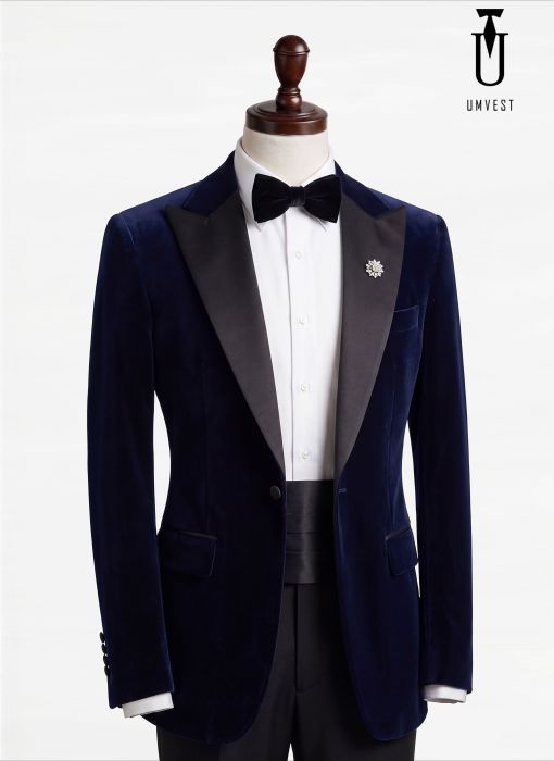 BỘ VEST NAM NHUNG MÀU XANH ĐEN 
