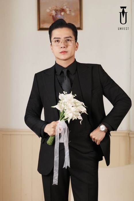 VEST CHÚ RỂ SƠ MI ĐEN