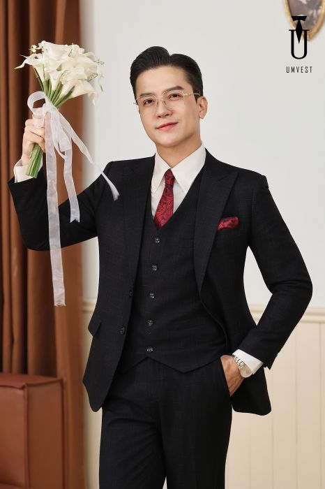 VEST CHÚ RỂ MÀU ĐEN 01