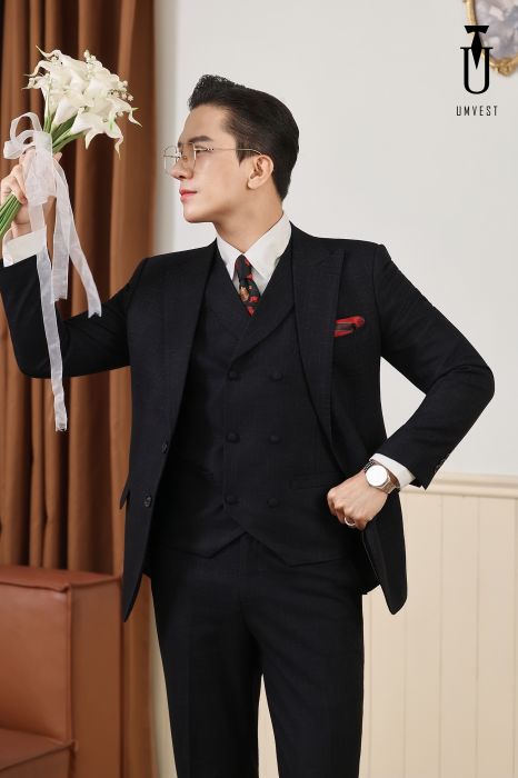 VEST CHÚ RỂ MÀU ĐEN 02