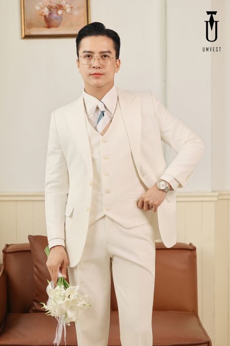 VEST CƯỚI TRẮNG GILE