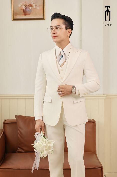 VEST CƯỚI TRẮNG GILE