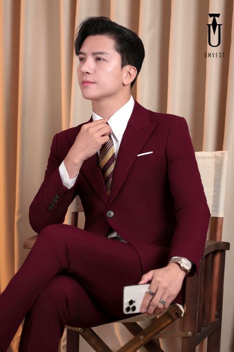 ÁO VEST NAM MÀU ĐỎ ĐÔ