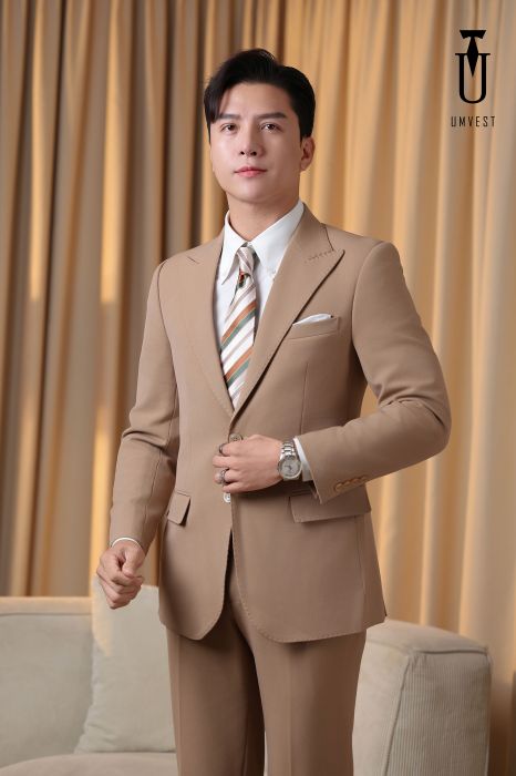 ÁO VEST NAM MÀU NÂU NHẠT