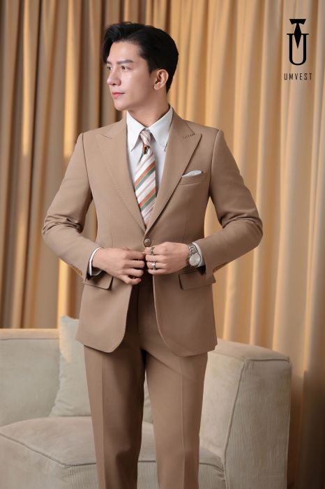 ÁO VEST NAM MÀU NÂU NHẠT