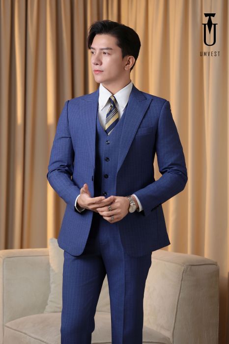 VEST NAM MÀU SỌC XANH DƯƠNG