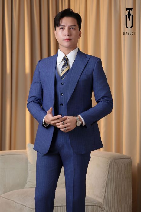  ÁO VEST NAM MÀU SỌC XANH DƯƠNG