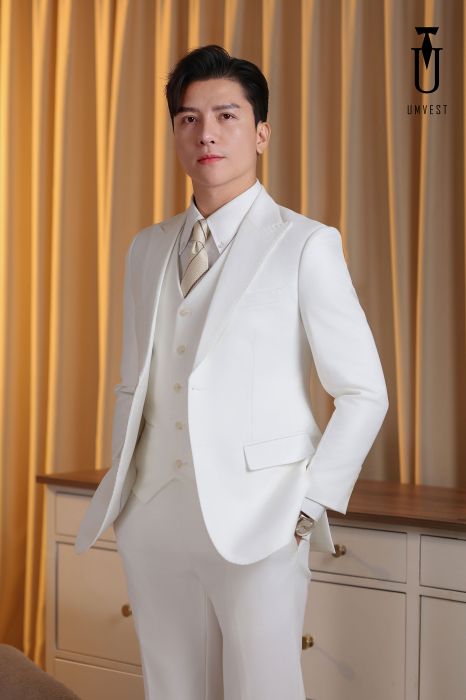 ÁO VEST NAM MÀU TRẮNG