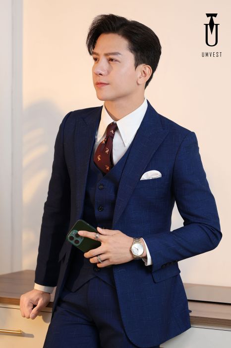 ÁO VEST NAM MÀU XANH DƯƠNG 96