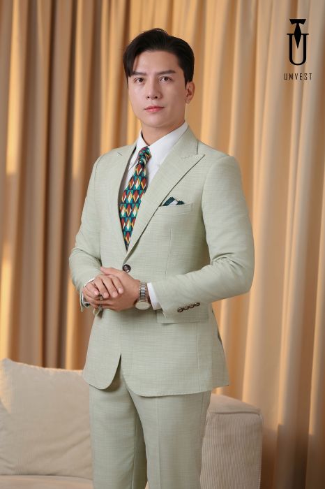 ÁO VEST NAM MÀU XANH LÁ NHẠT