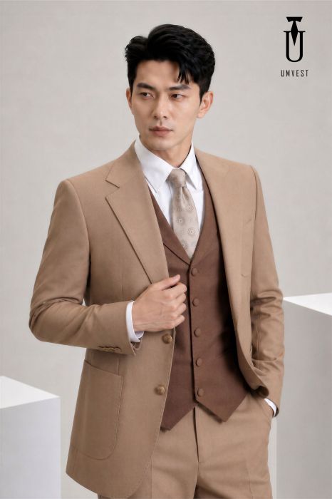 THUÊ VEST UM NÂU NHẠT GL 04