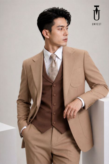 THUÊ VEST UM NÂU NHẠT GL 04