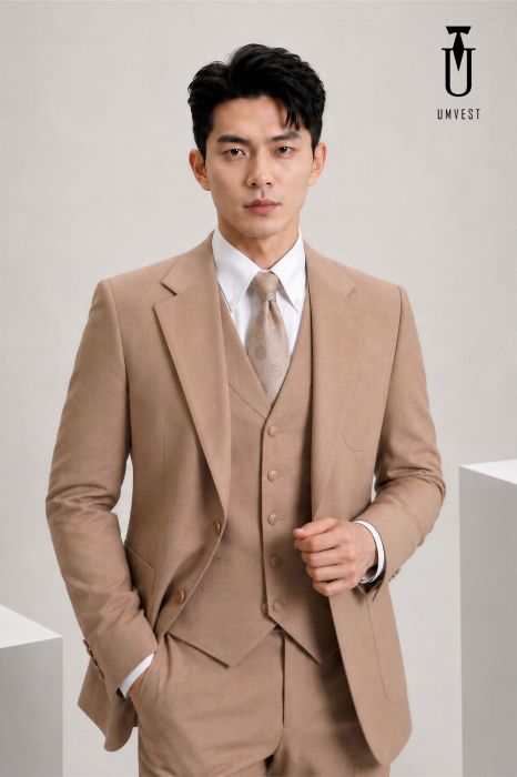 THUÊ VEST UM NÂU NHẠT GL 03